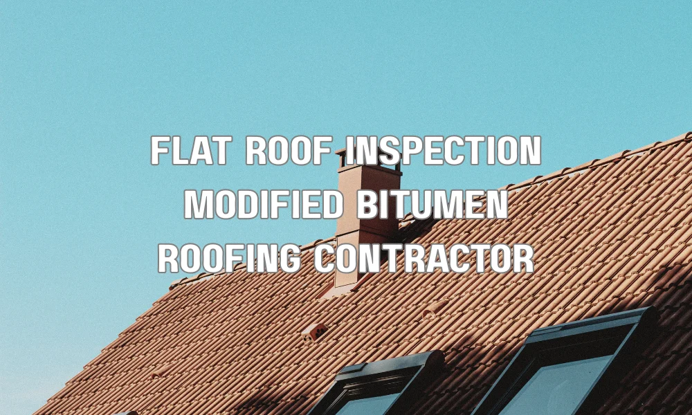 Contractor inspecting and maintaining a modified bitumen flat roof to extend roof lifespan