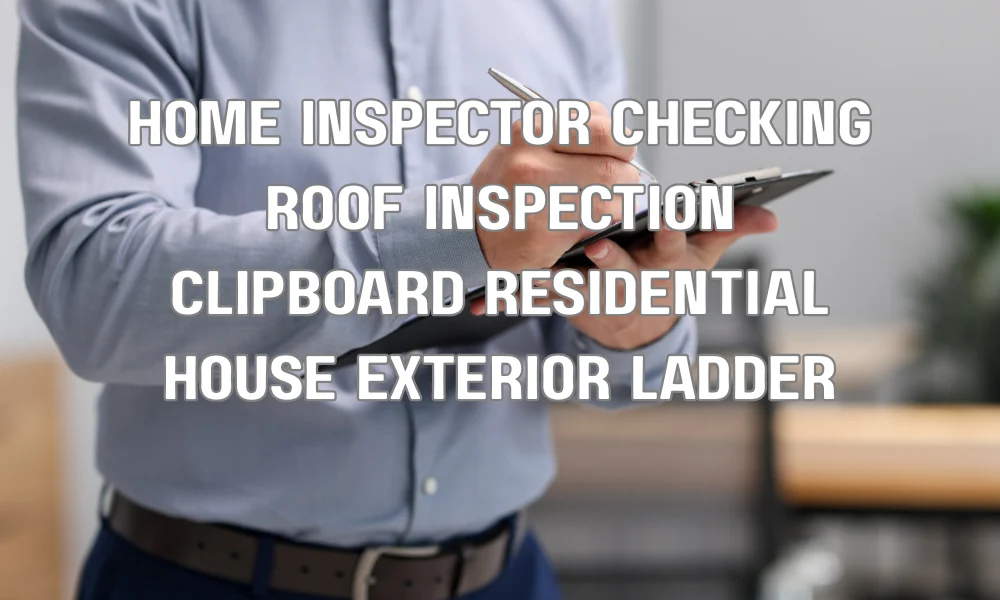 Home inspector performing a roof inspection for a four-point inspection on a Florida residential property