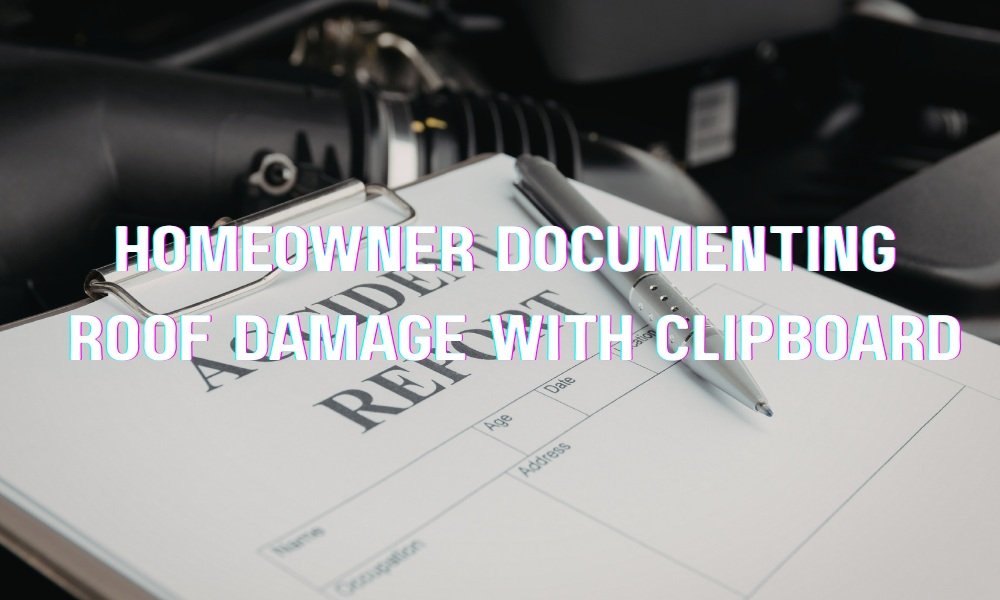 Homeowner documenting roof damage after hiring an unlicensed Florida contractor