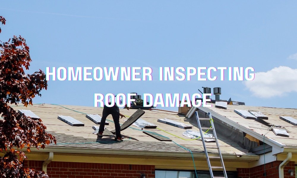 Homeowner in South Florida discussing roof concerns with a contractor during inspection