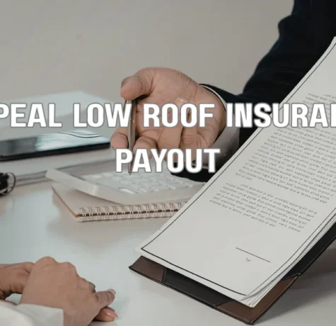 Homeowner reviewing roof damage while preparing to appeal a low insurance payout