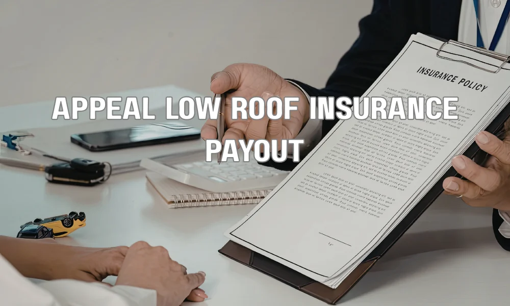 Homeowner reviewing roof damage while preparing to appeal a low insurance payout