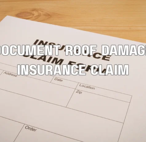 Homeowner documenting roof damage with a camera for an insurance claim