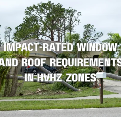 House with impact-rated hurricane windows and reinforced roof designed for high velocity hurricane zones
