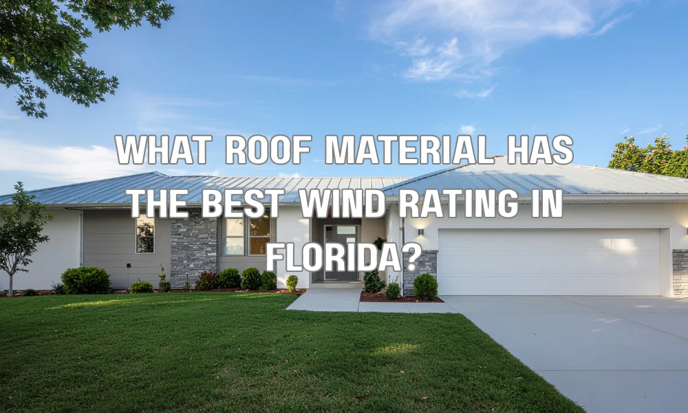 Wind resistant metal roof on a Florida home designed to withstand hurricane-force winds