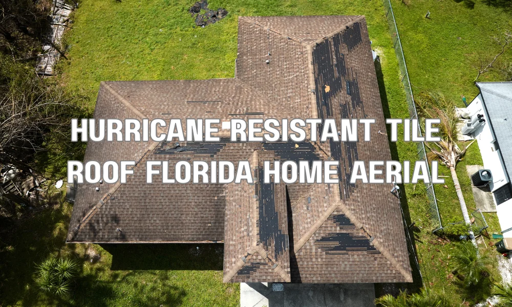 Hurricane-resistant concrete tile roofing on a South Florida home designed to withstand high wind uplift