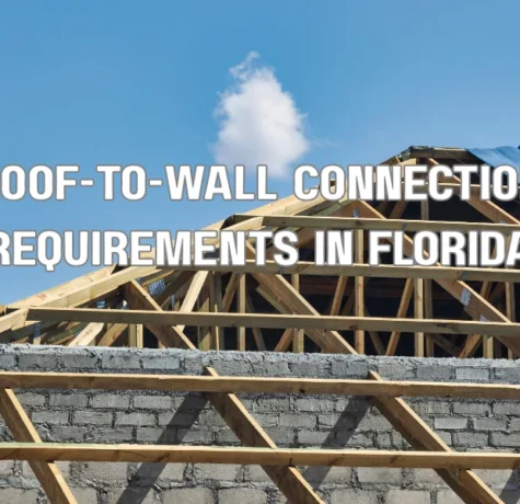 Hurricane strap roof-to-wall connection used in Florida building codes to secure roof trusses to walls