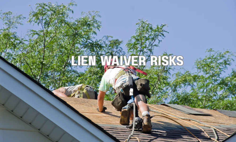 A conceptual diagram illustrating the flow of a payment from an owner to a contractor, showing how a lien waiver acts as a receipt that "extinguishes" the subcontractor's right to file a lien against the property.