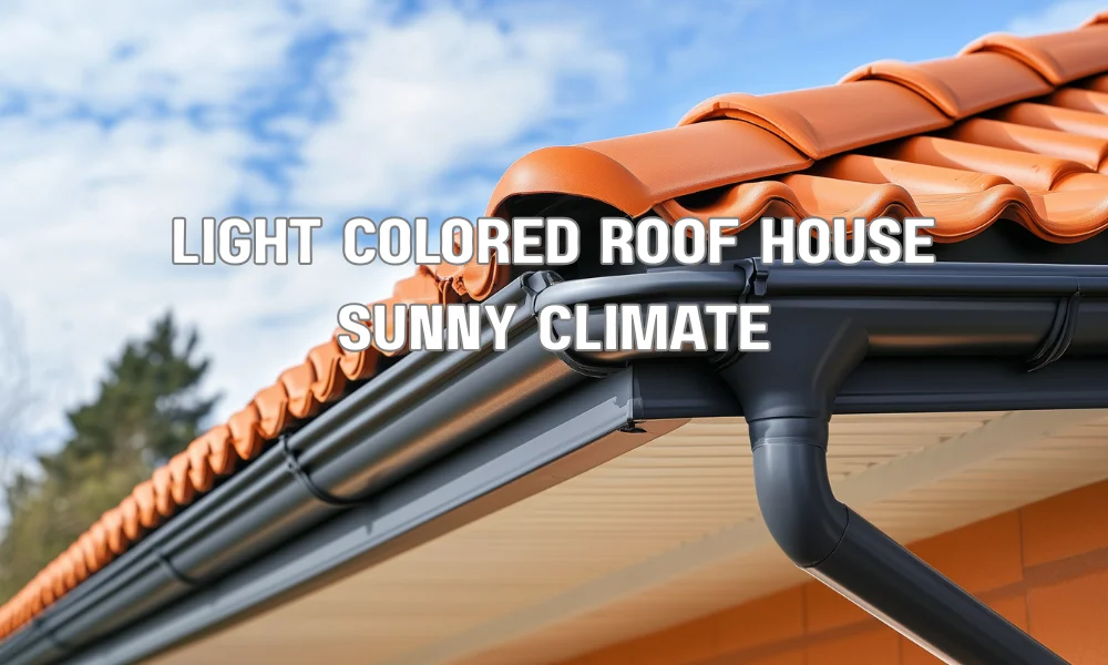 Light-colored energy-efficient roof on a house designed to reflect sunlight in hot climates like Florida