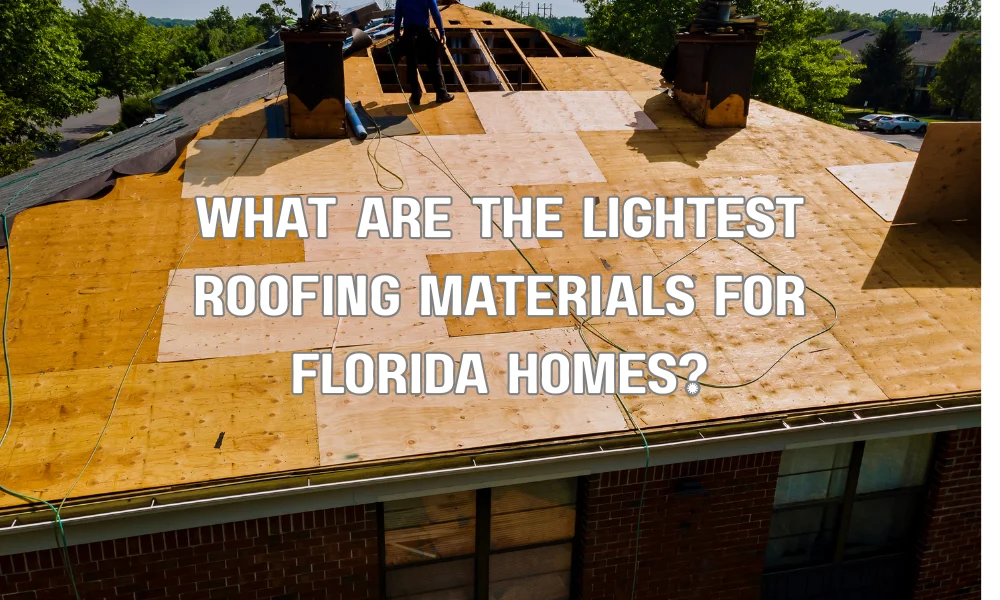 Lightweight roofing materials such as metal roofing installed on a Florida home