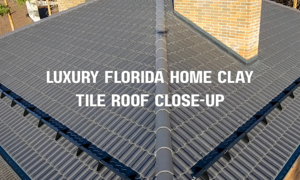 Luxury Florida home with durable clay tile roof designed for wind resistance and long-lasting protection