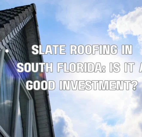 Luxury home with durable slate roofing suitable for South Florida climate