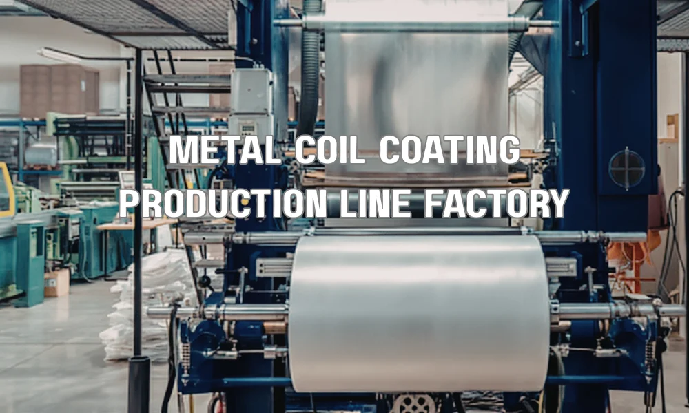 Factory coil coating process applying Kynar 500 PVDF coating to metal roofing panels