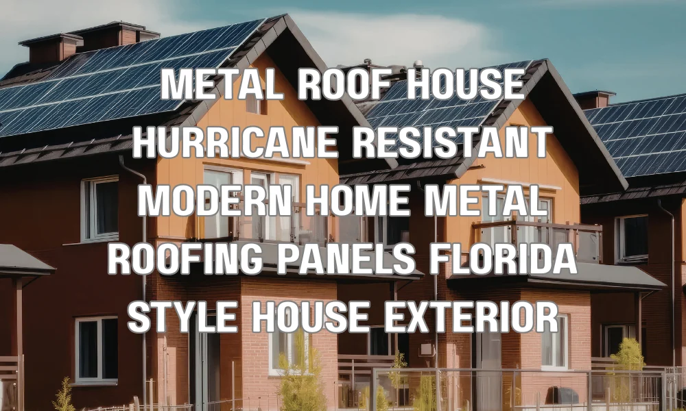 Modern home with hurricane-resistant metal roof in Florida highlighting durability and insurance savings benefits