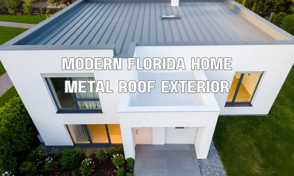 Modern Florida home with durable metal roof increasing property value and curb appeal