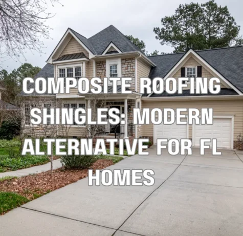 Modern home with composite roofing shingles designed for durability in Florida climates