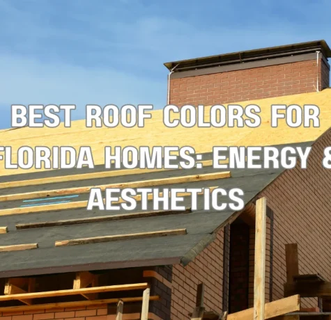 Homes with different roof colors suitable for Florida’s hot climate, showing energy-efficient light and dark roofing options.