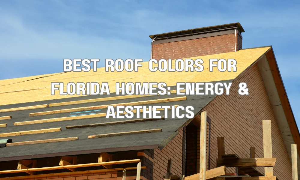 Homes with different roof colors suitable for Florida’s hot climate, showing energy-efficient light and dark roofing options.