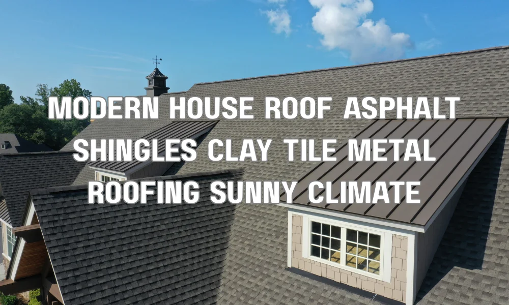 Weather-resistant residential roofing materials including asphalt shingles, clay tiles, and metal roofing suitable for Lake Worth climate