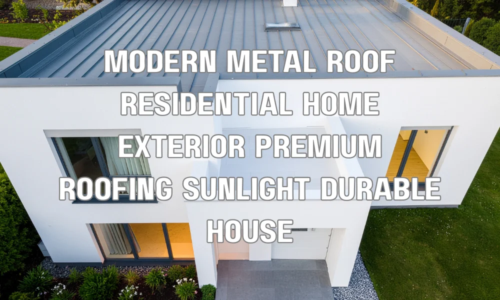 Modern residential home with a durable metal roof highlighting increased property value and long lifespan