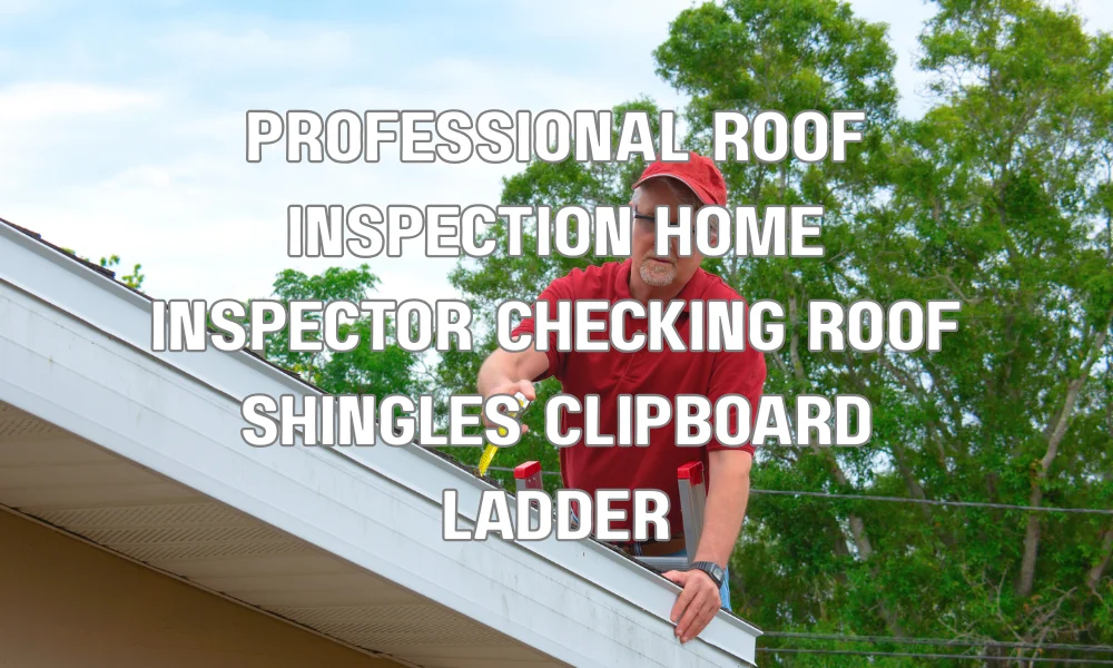 Licensed home inspector examining roof shingles during a professional roof inspection for a homebuyer in South Florida
