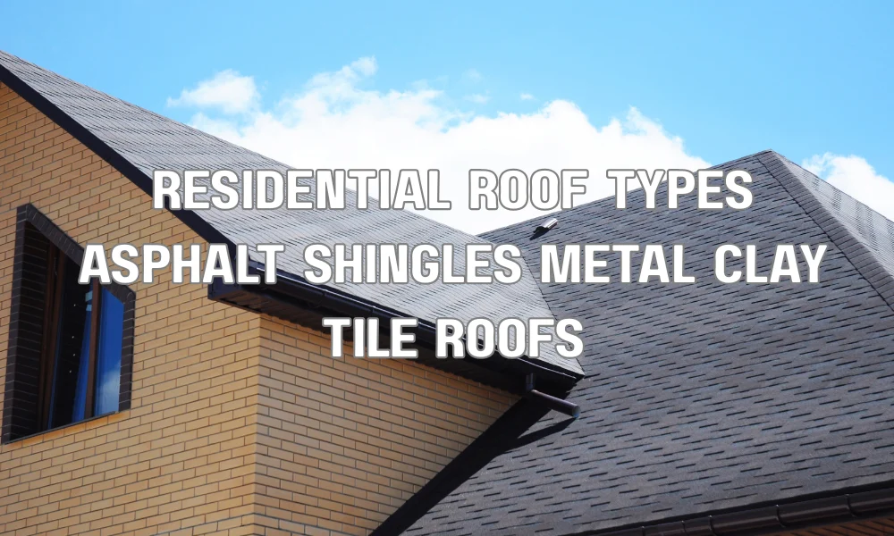 Comparison of common Florida roofing materials including asphalt shingles, metal roofing, and clay tile roofs on residential homes