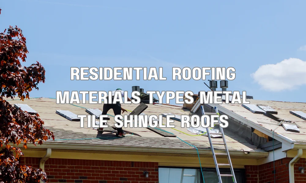 Comparison of common Florida roofing materials including metal, tile, and asphalt shingles used for wind-resistant residential roofs