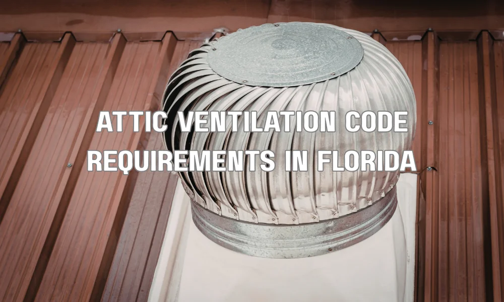 roof attic ventilation vents on residential home complying with Florida building codes