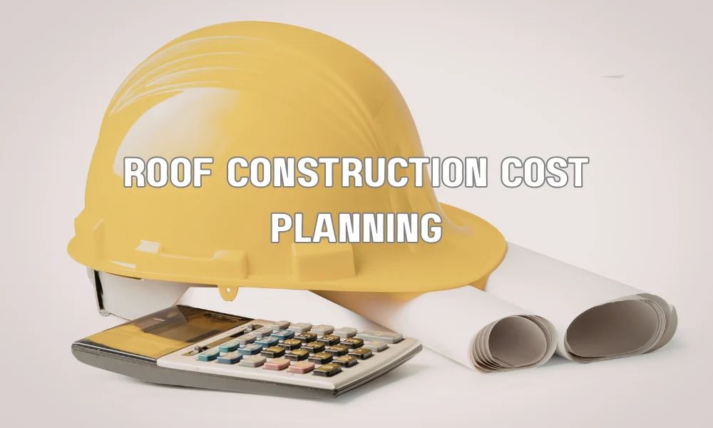 Homeowners reviewing roof replacement costs and construction plans with a contractor