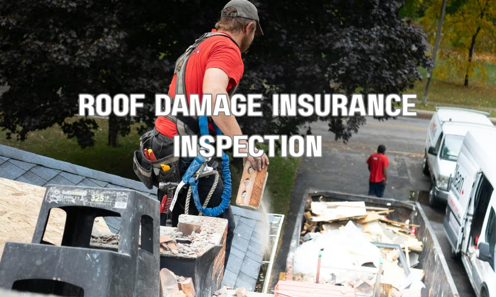 Insurance adjuster inspecting roof damage for a Florida homeowners insurance claim