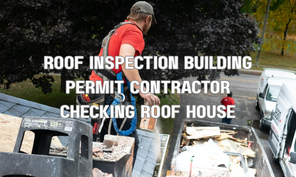 Contractor inspecting a residential roof for building code compliance and permit requirements in Wilton Manors