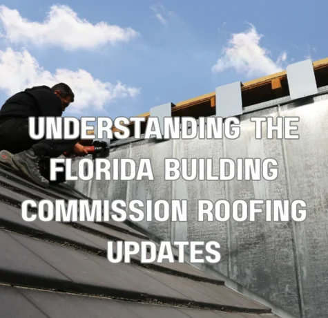 Roofing contractor inspecting residential roof following Florida Building Commission roofing updates