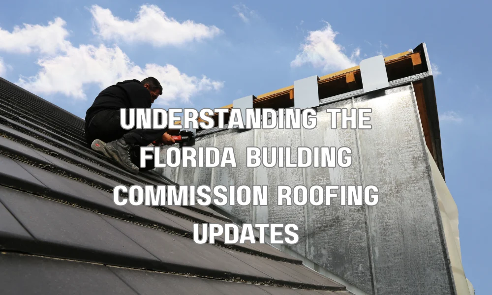 Roofing contractor inspecting residential roof following Florida Building Commission roofing updates