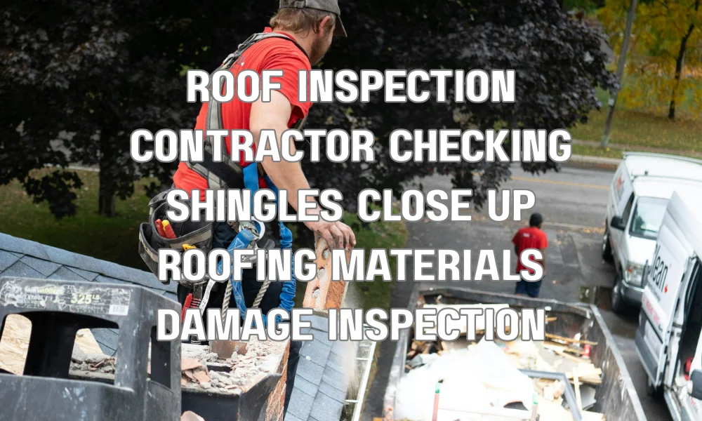 Roofing contractor inspecting shingles for material defects and installation quality issues