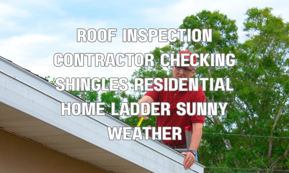 Contractor performing a pre-hurricane roof inspection on a residential home in Florida before storm season