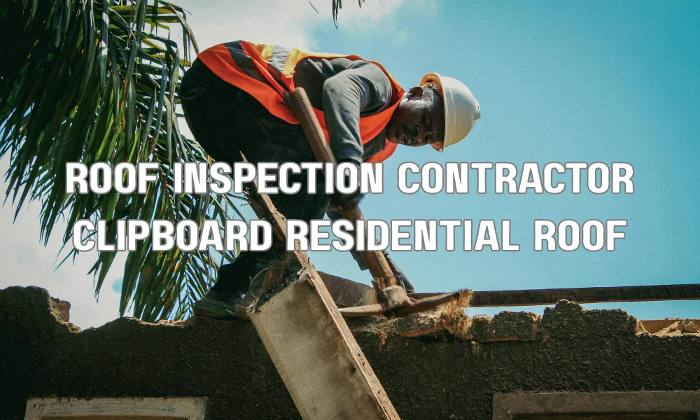Contractor inspecting residential roof for replacement permit compliance in North Lauderdale