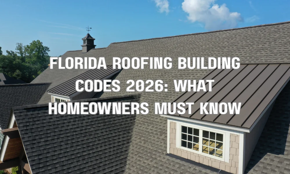 Roof inspector checking residential roof to ensure compliance with Florida roofing building codes 2026