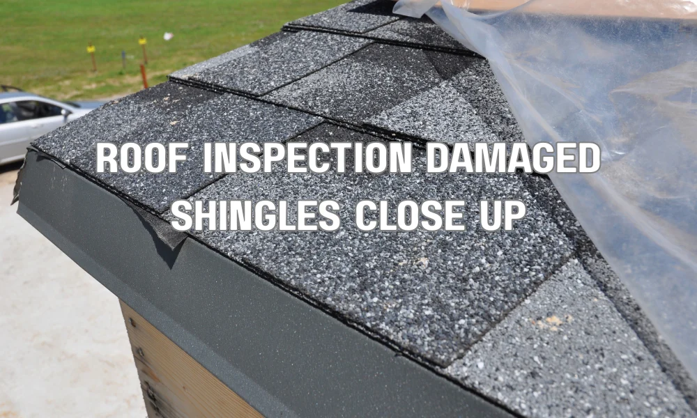 Damaged asphalt roof shingles with granule loss and cracking indicating the need for a roof replacement