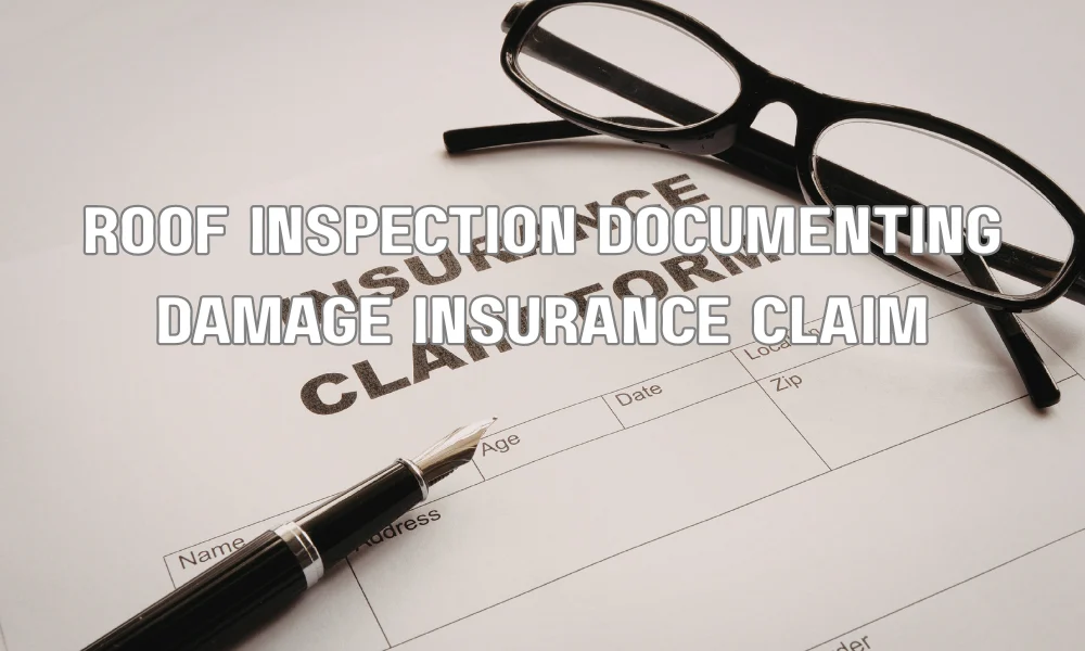 Homeowner documenting roof damage with photos and notes for an insurance claim