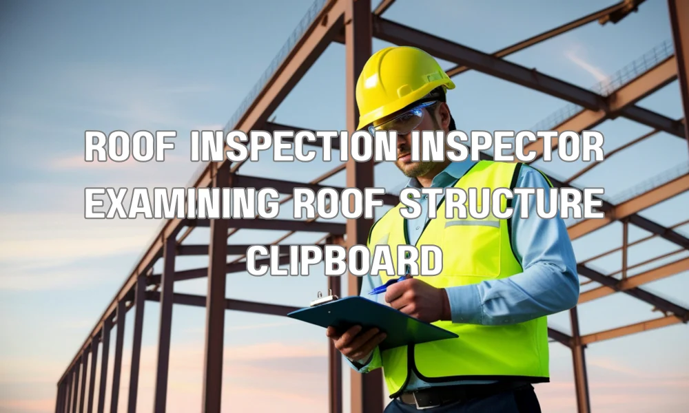Inspector performing a wind mitigation roof inspection to document wind-resistant features for insurance compliance