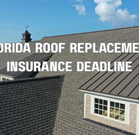 Insurance adjuster inspecting a residential roof related to Florida roof replacement insurance deadline