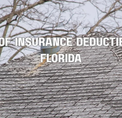 Insurance adjuster inspecting storm-damaged roof for a Florida homeowners insurance deductible claim.