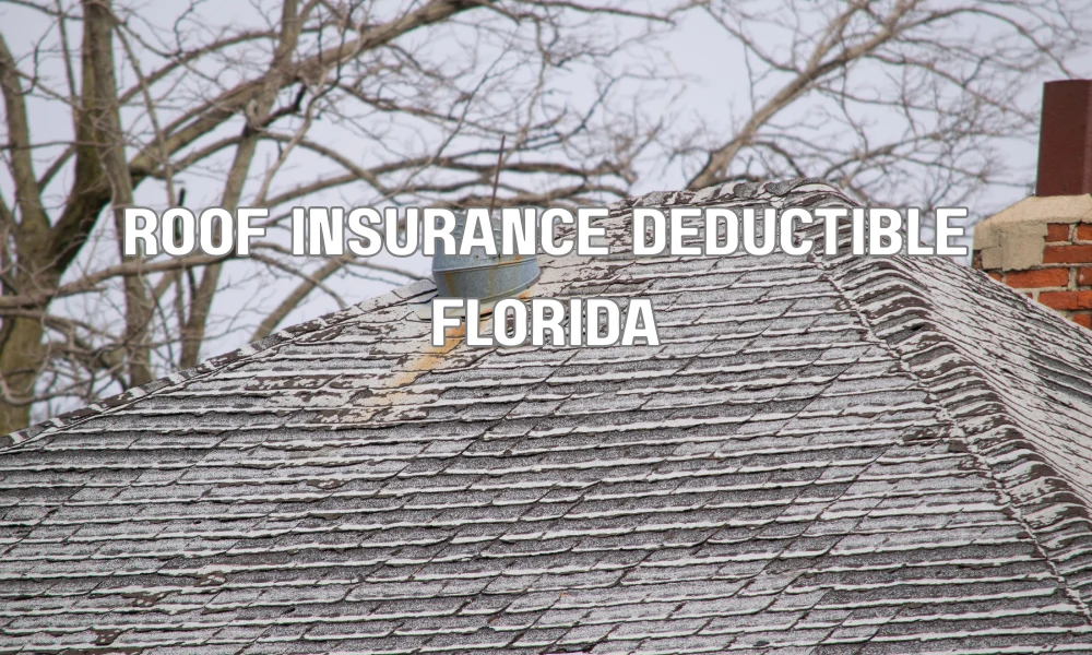 Insurance adjuster inspecting storm-damaged roof for a Florida homeowners insurance deductible claim.