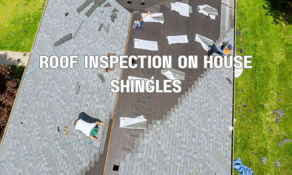 Inspector examining aging roof shingles on a Florida home for insurance eligibility