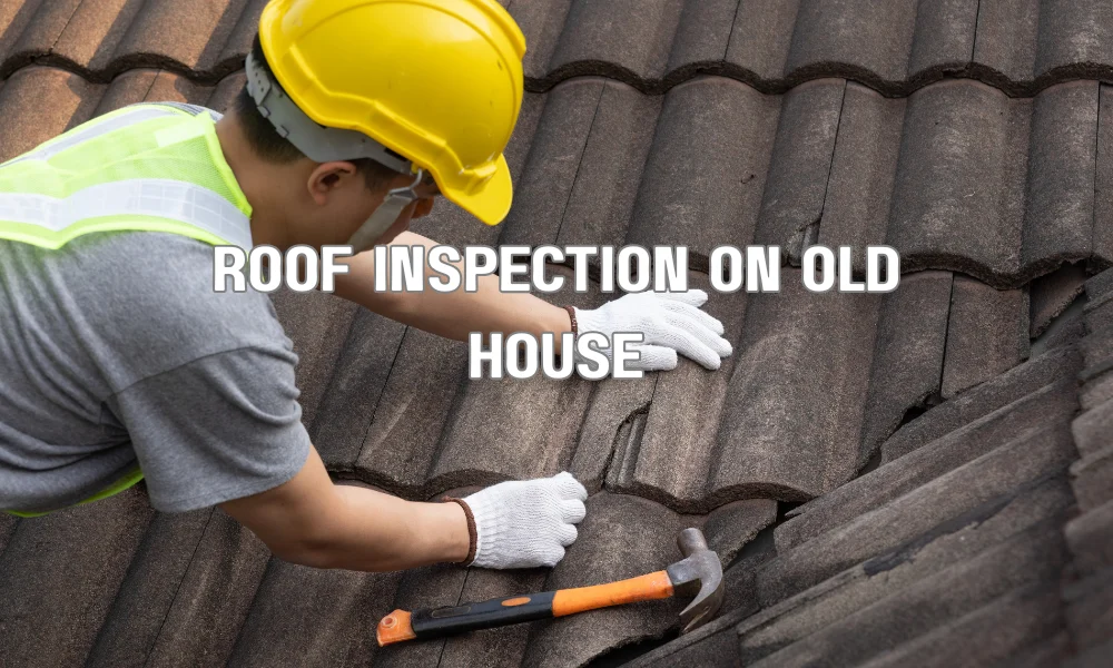Contractor inspecting the roof of an older Florida home to ensure roofing code compliance