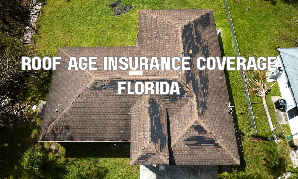 Home roof inspection showing aging asphalt shingles relevant to Florida roof age insurance coverage rules