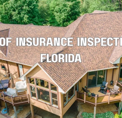 Professional roof insurance inspection on a Florida home checking shingles for storm damage