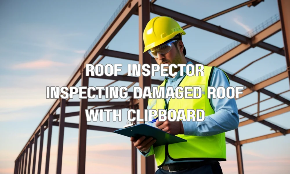 Professional roof inspector assessing storm damage to shingles to determine if repairs exceed the 25 percent roof replacement rule.