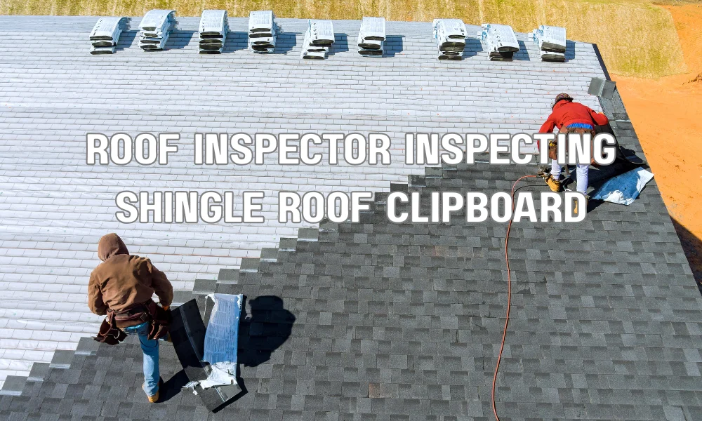 Licensed roof inspector performing a 4-point roof inspection to assess condition and remaining useful life for insurance certification