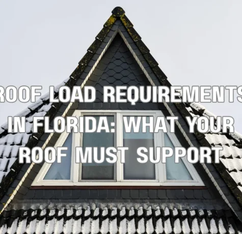 Diagram showing roof load distribution and structural support requirements for residential roofs in Florida